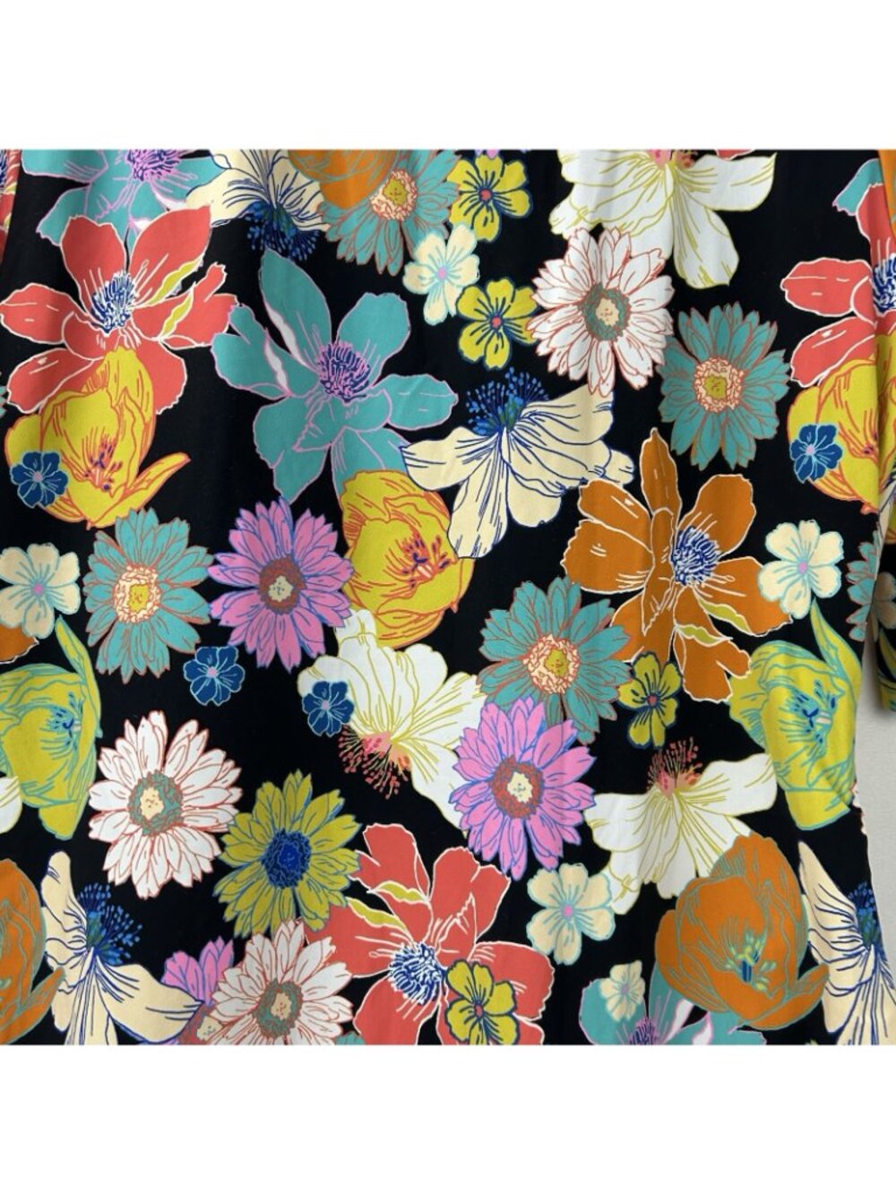 Gottex Modest One-Piece Swimsuit XXL Short Sleeves Round Neck Vibrant Floral NWT - Picture 13 of 15